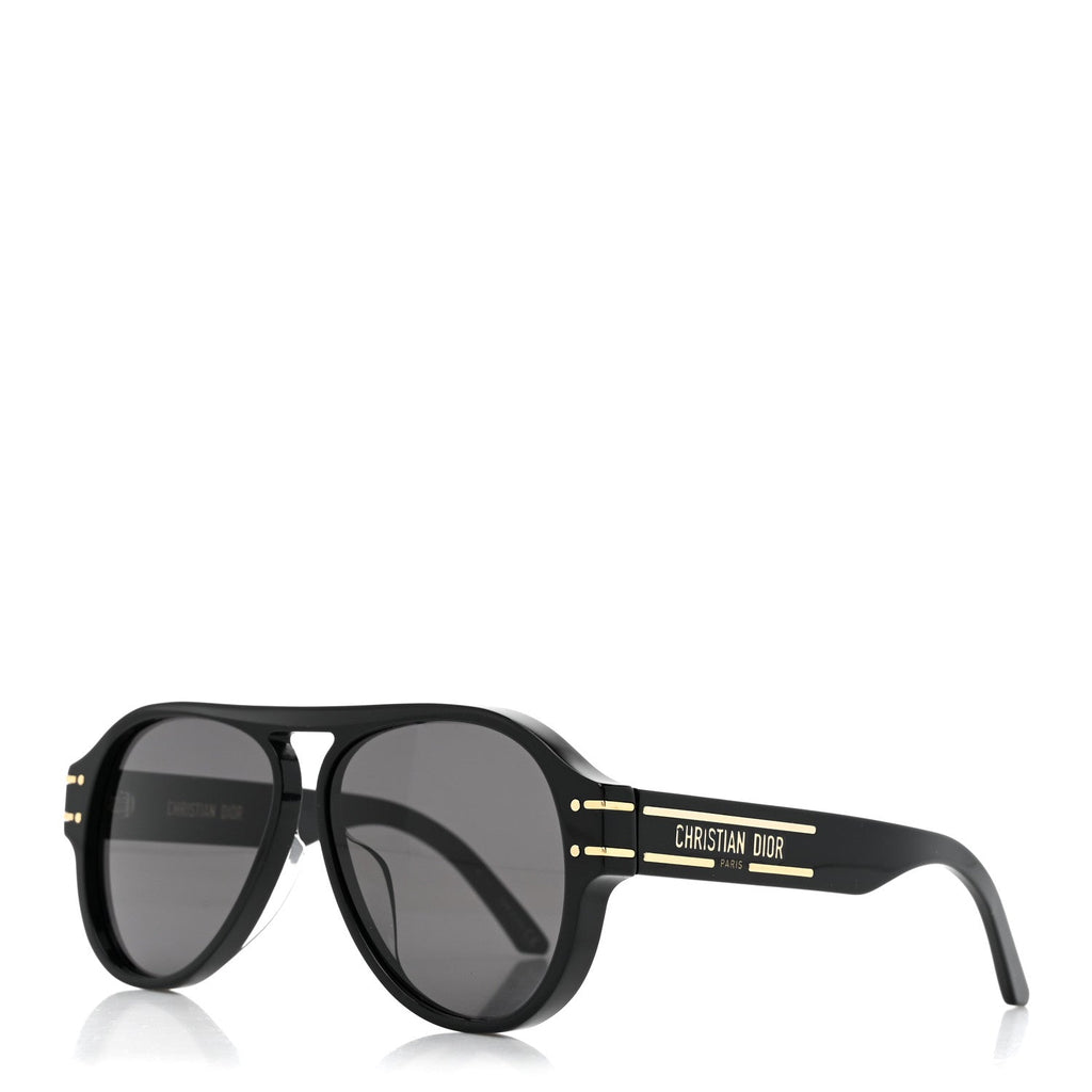 Acetate Diorsignature A1U Pilot Sunglasses Black