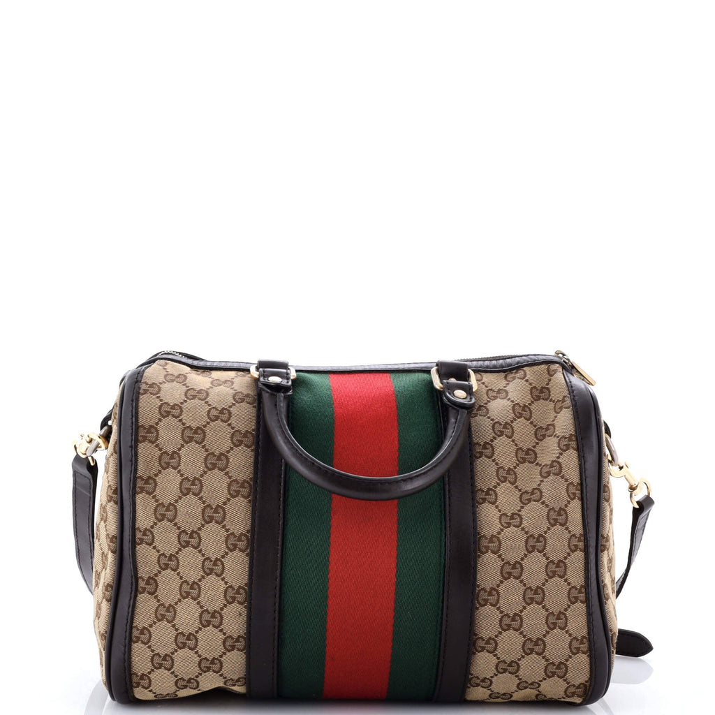 Vintage Web Boston Bag GG Canvas Medium