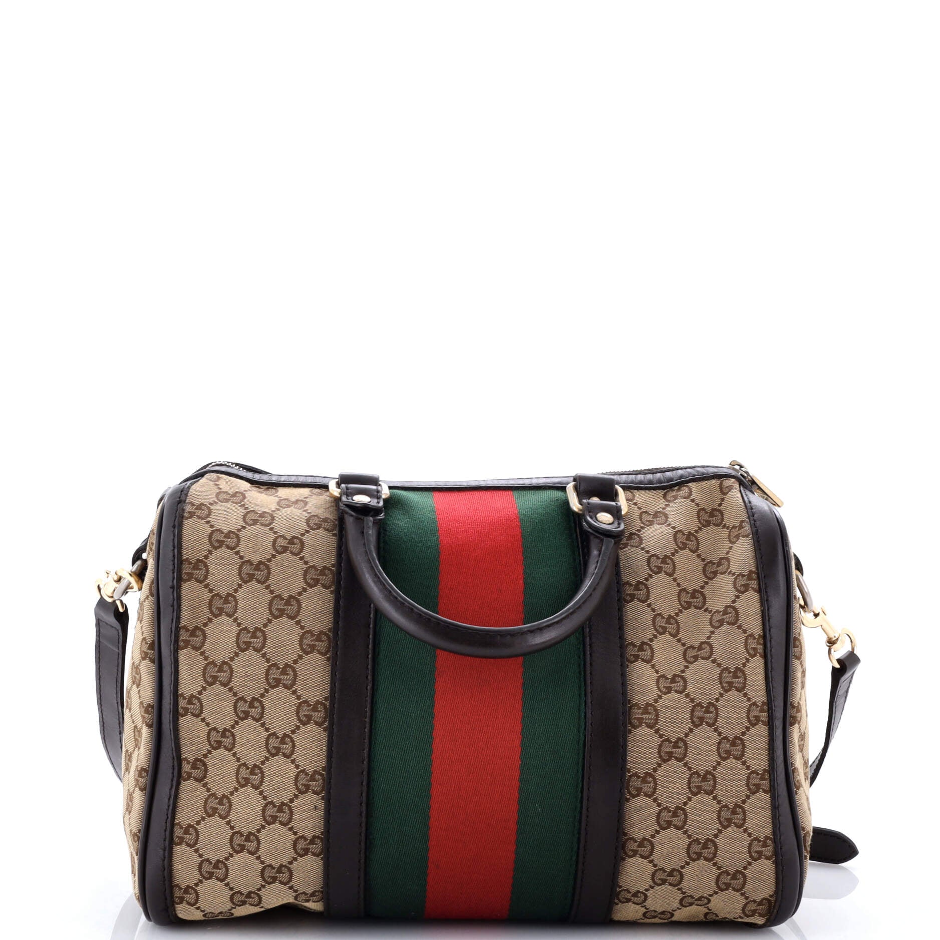 Vintage Web Boston Bag GG Canvas Medium