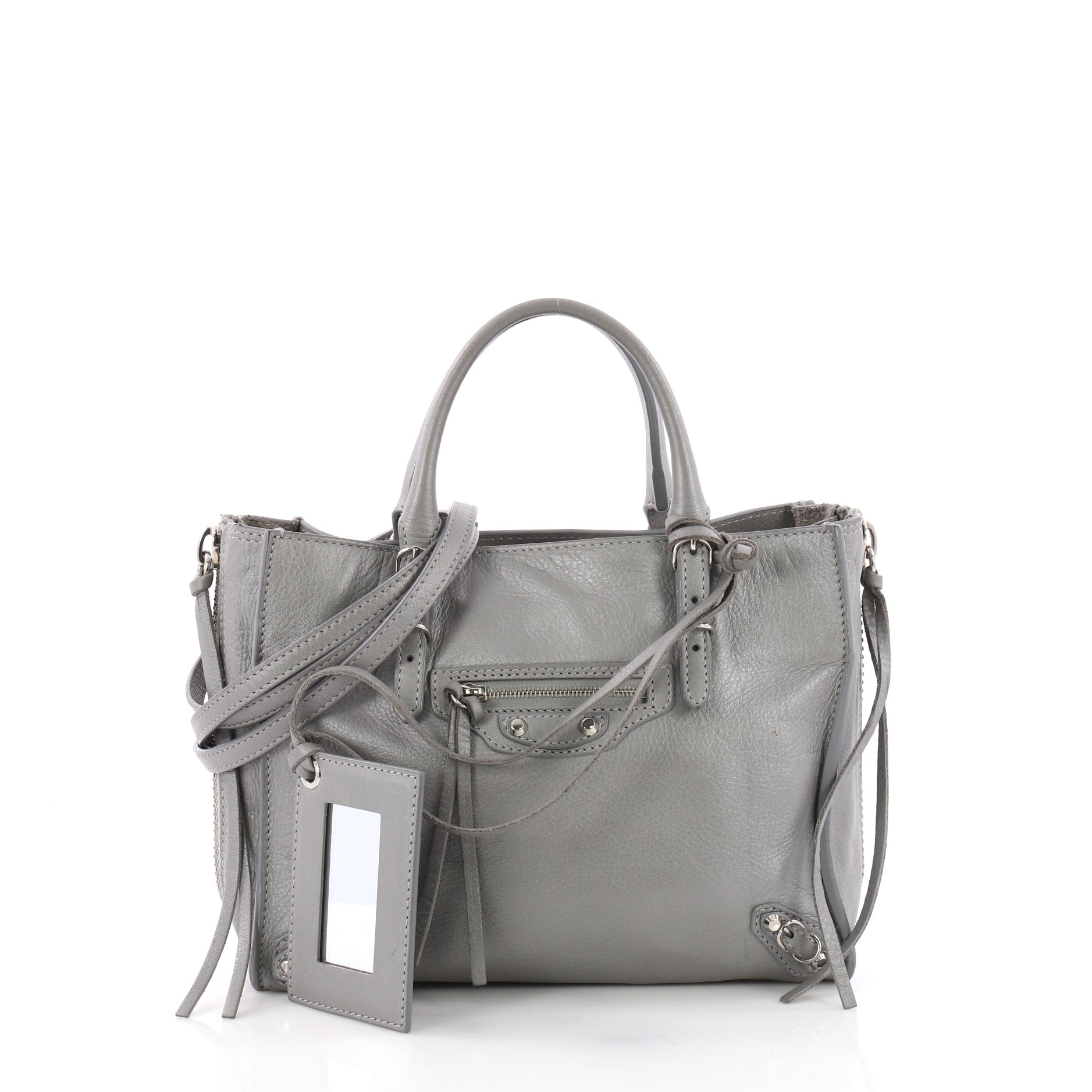 Papier A4 Zip Around Classic Studs Handbag Leather Mini