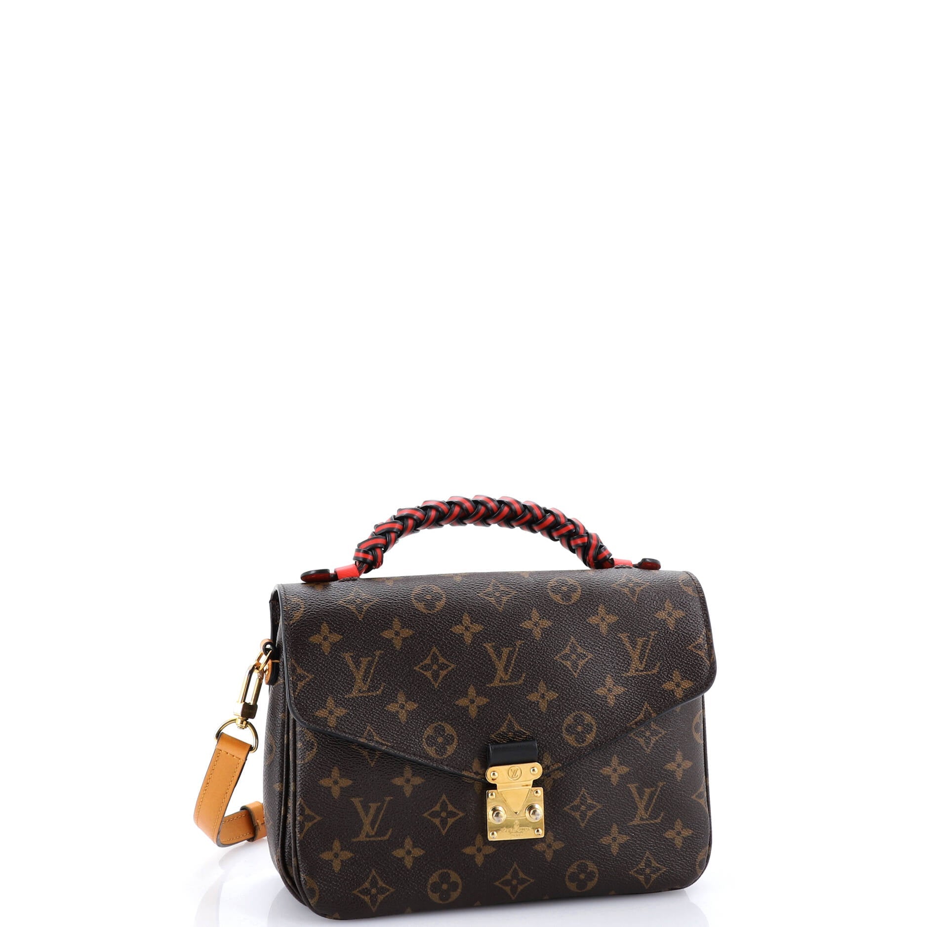 Braided Handle Pochette Metis Monogram Canvas with Leather