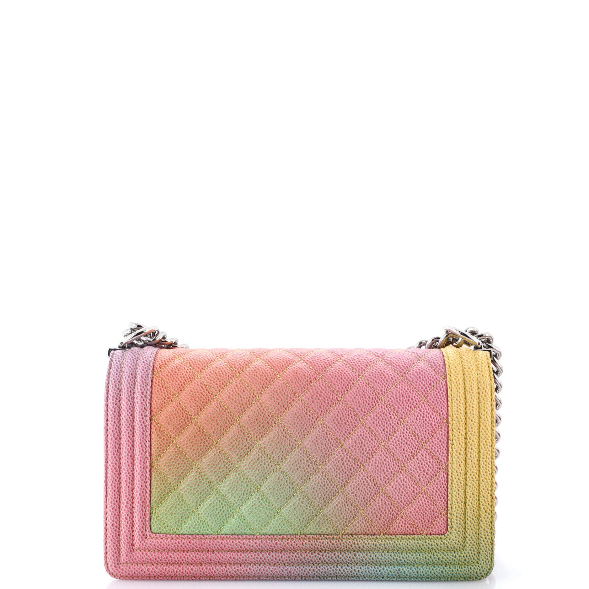 Rainbow Boy Flap Bag Quilted Painted Caviar Old Medium