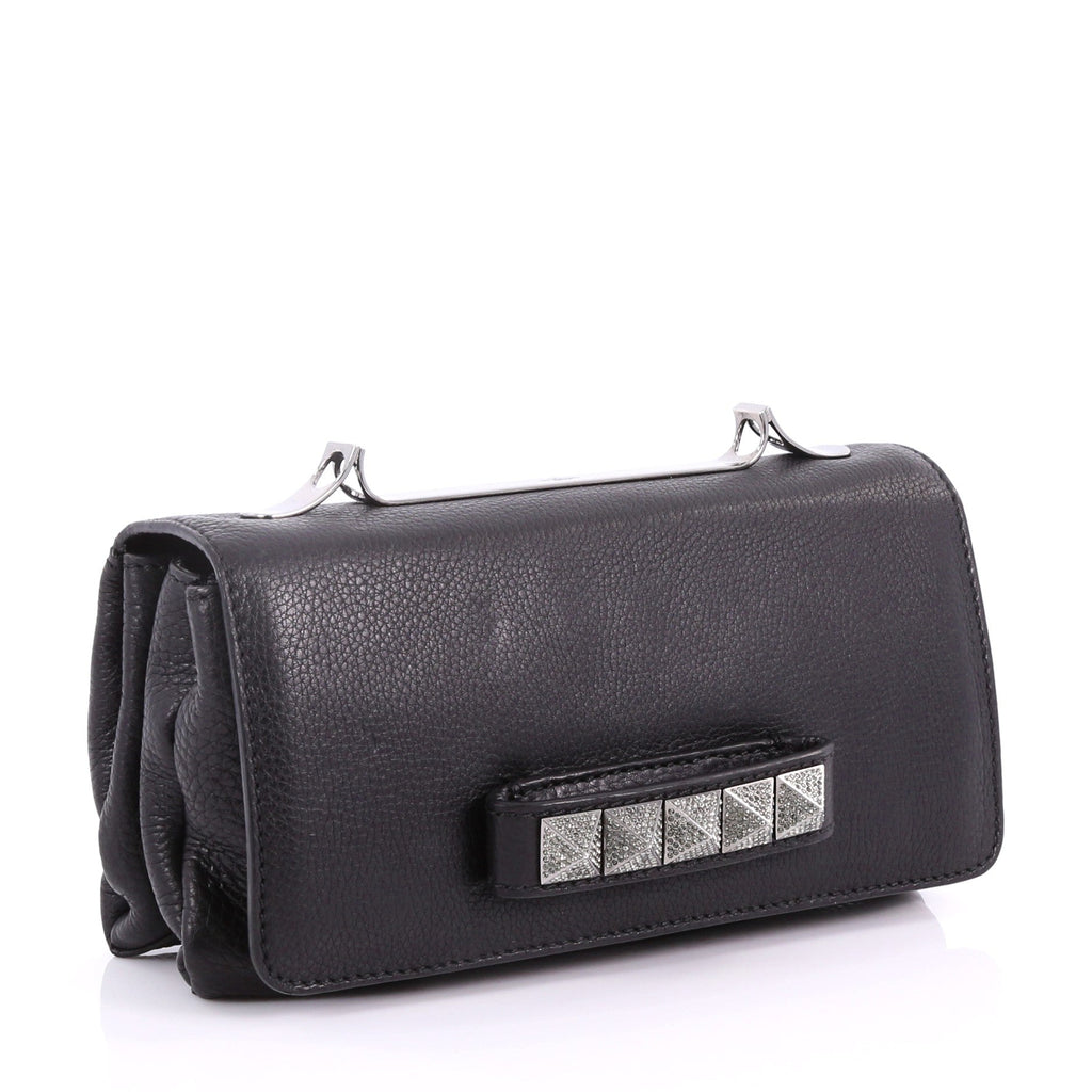 Va Va Voom Clutch Crystal Studs Leather Medium
