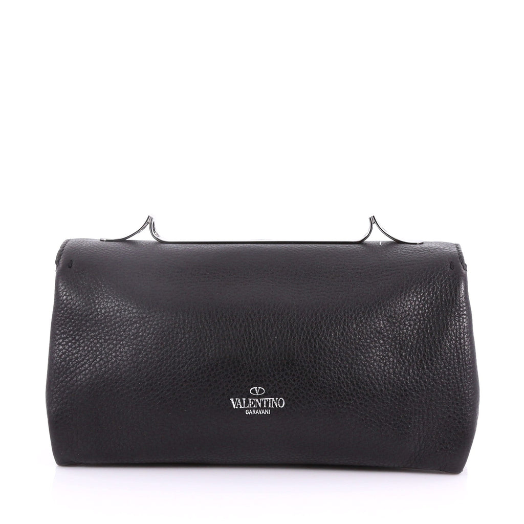 Va Va Voom Clutch Crystal Studs Leather Medium