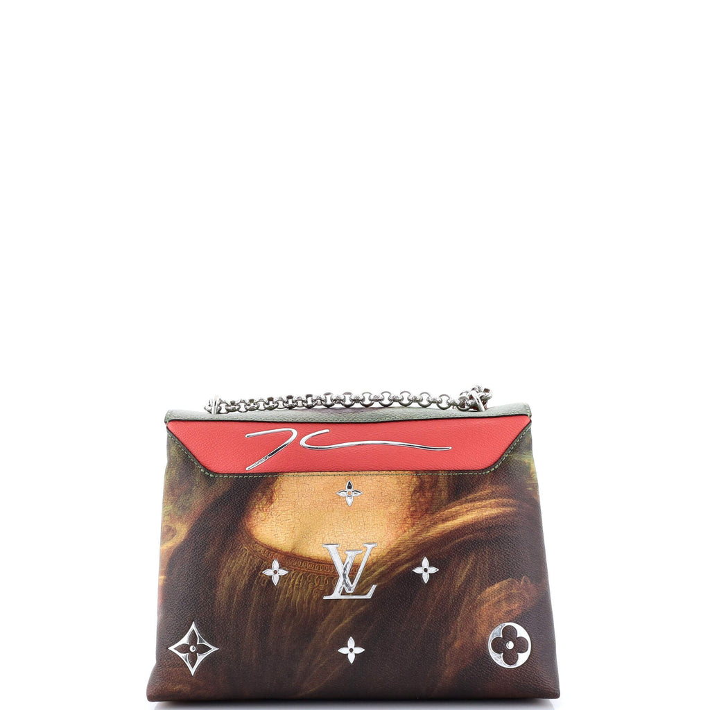 Chain Shoulder Bag Limited Edition Jeff Koons Da Vinci Print Canvas
