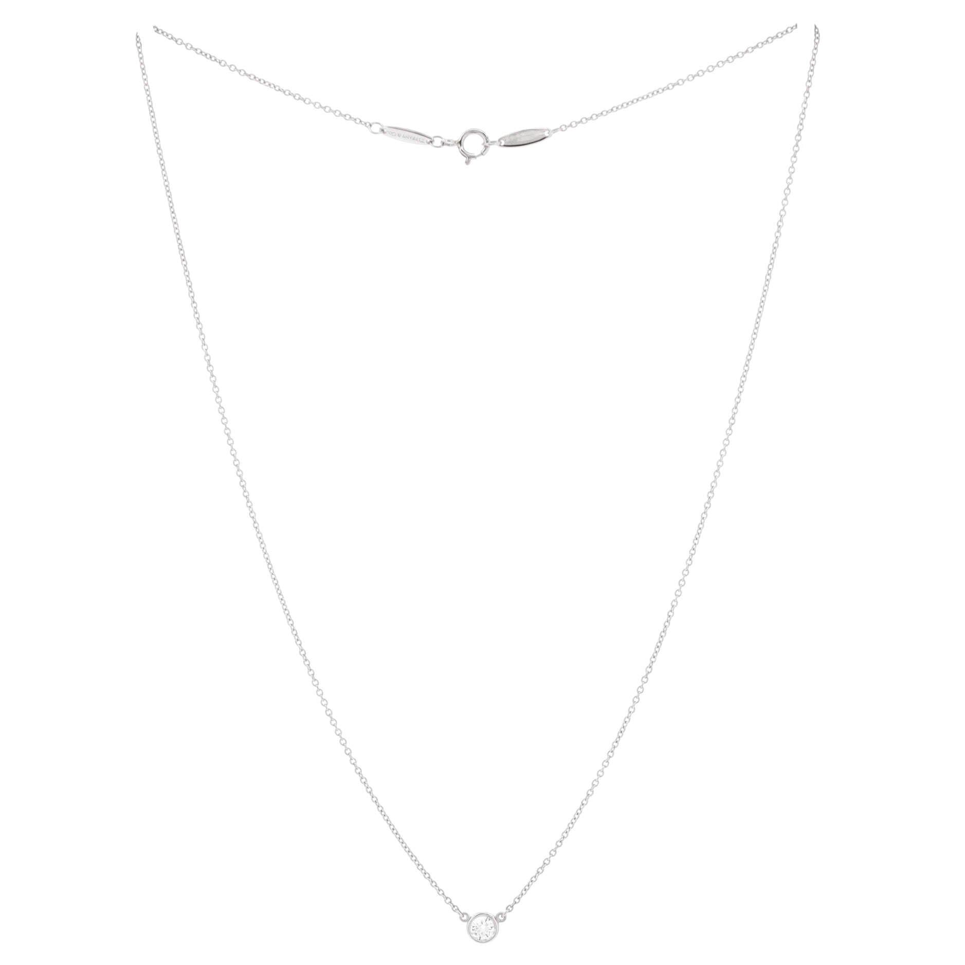 Elsa Peretti Diamonds By The Yard Pendant Necklace Platinum with Diamond 0.20-0.29CT