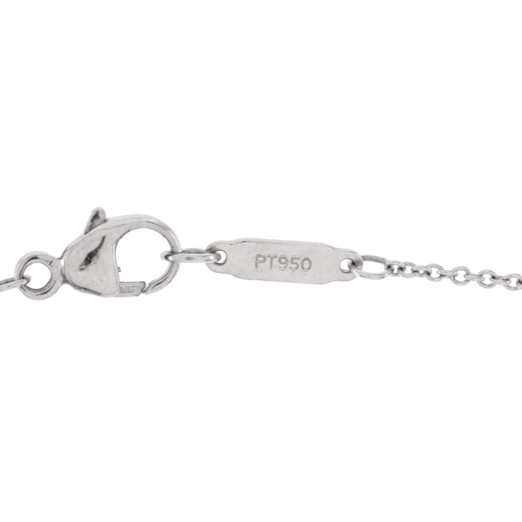 Jazz Graduated Drop Pendant Necklace Platinum and Diamonds