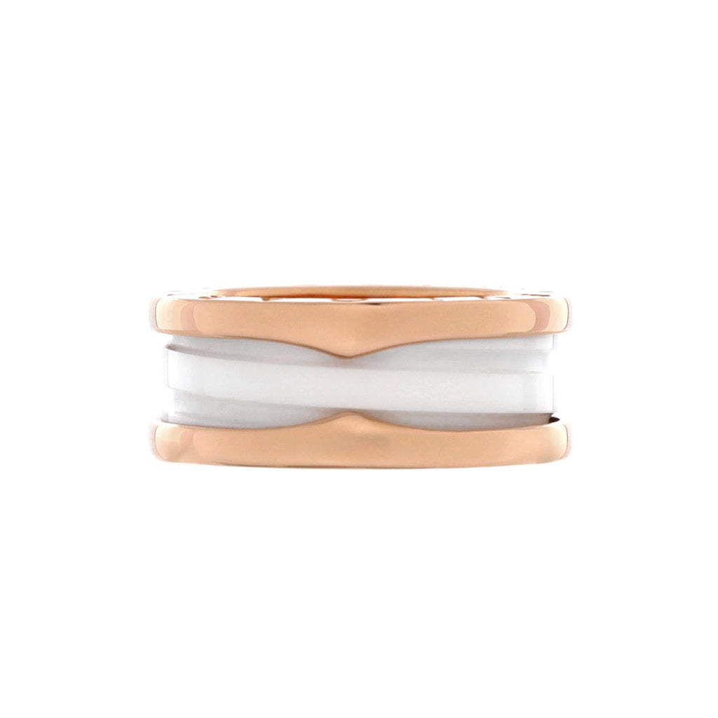 B.Zero1 Two Band Ring 18K Rose Gold and Ceramic