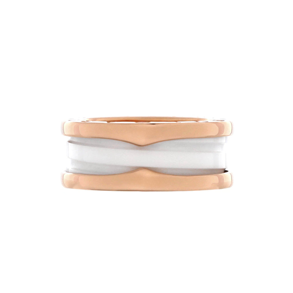 B.Zero1 Two Band Ring 18K Rose Gold and Ceramic