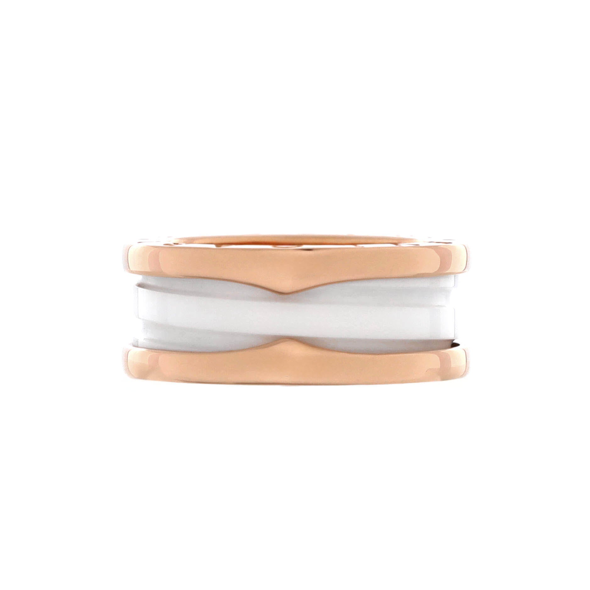 B.Zero1 Two Band Ring 18K Rose Gold and Ceramic