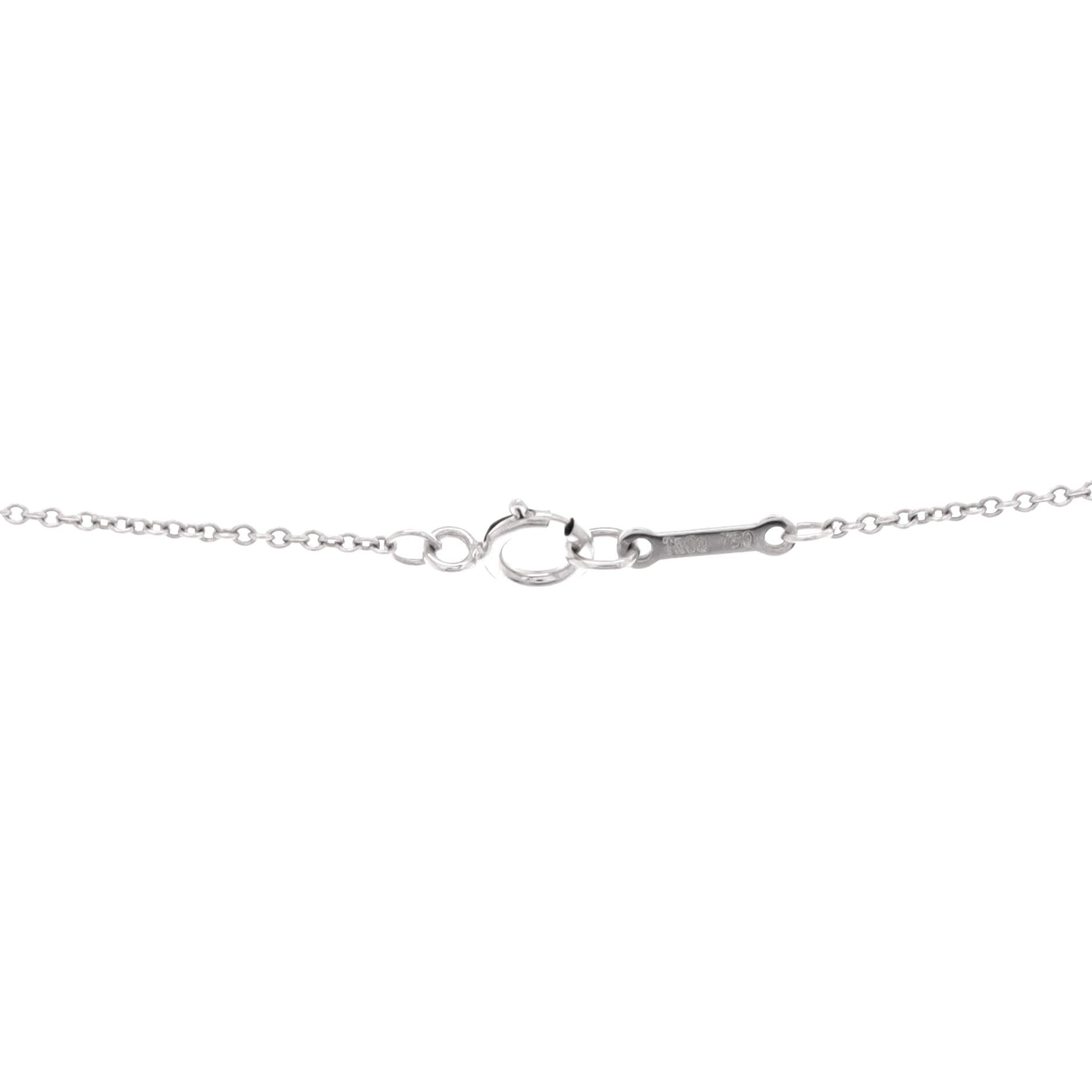 Paloma Picasso Tenderness Heart Pendant Necklace 18K White Gold with Diamonds Small