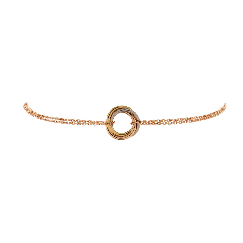 Trinity Chain Bracelet 18K Tricolor Gold