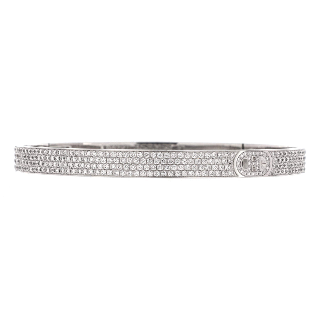 H d'Ancre Bracelet 18K White Gold with Full Pave Diamonds