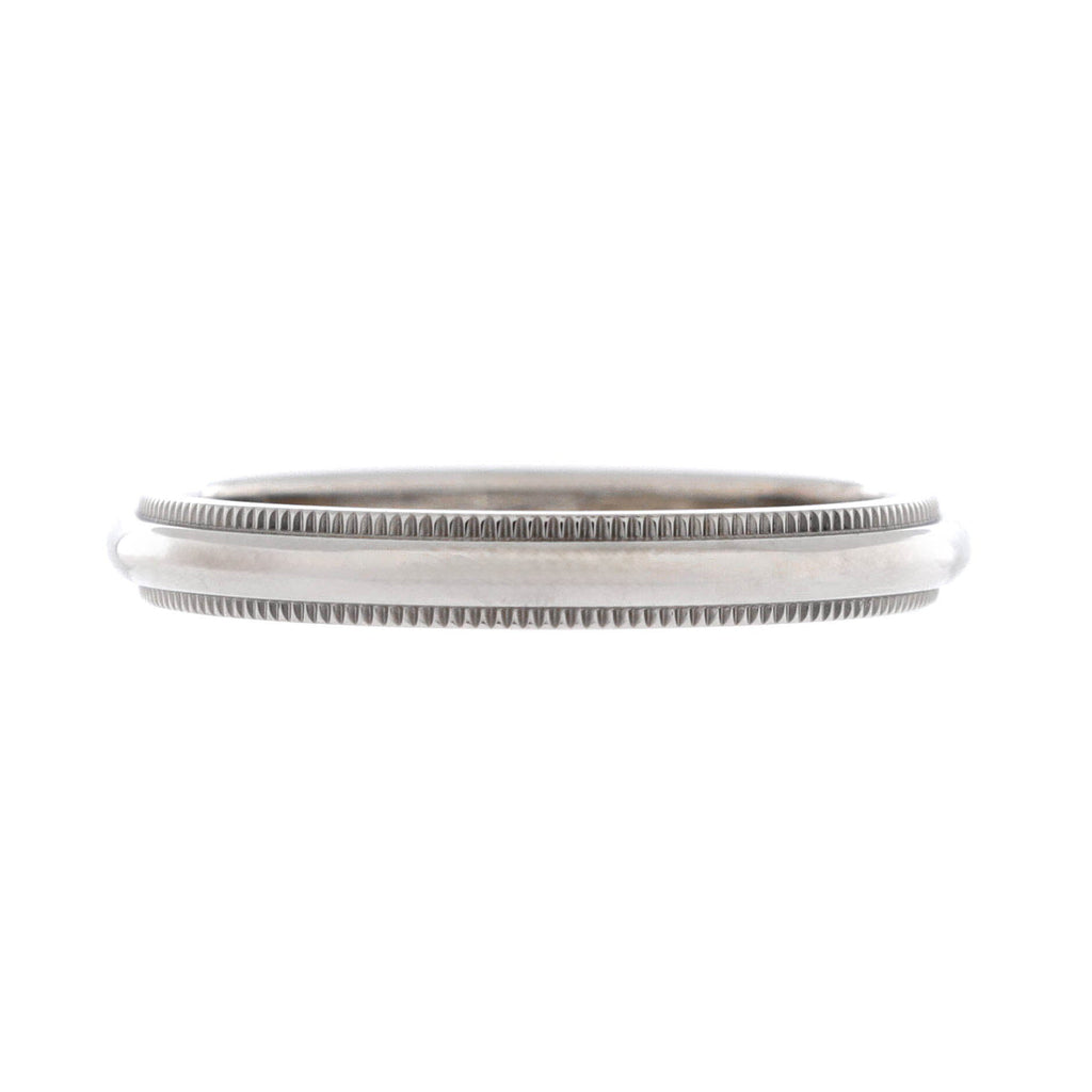 Classic Milgrain Band Ring Platinum 3mm