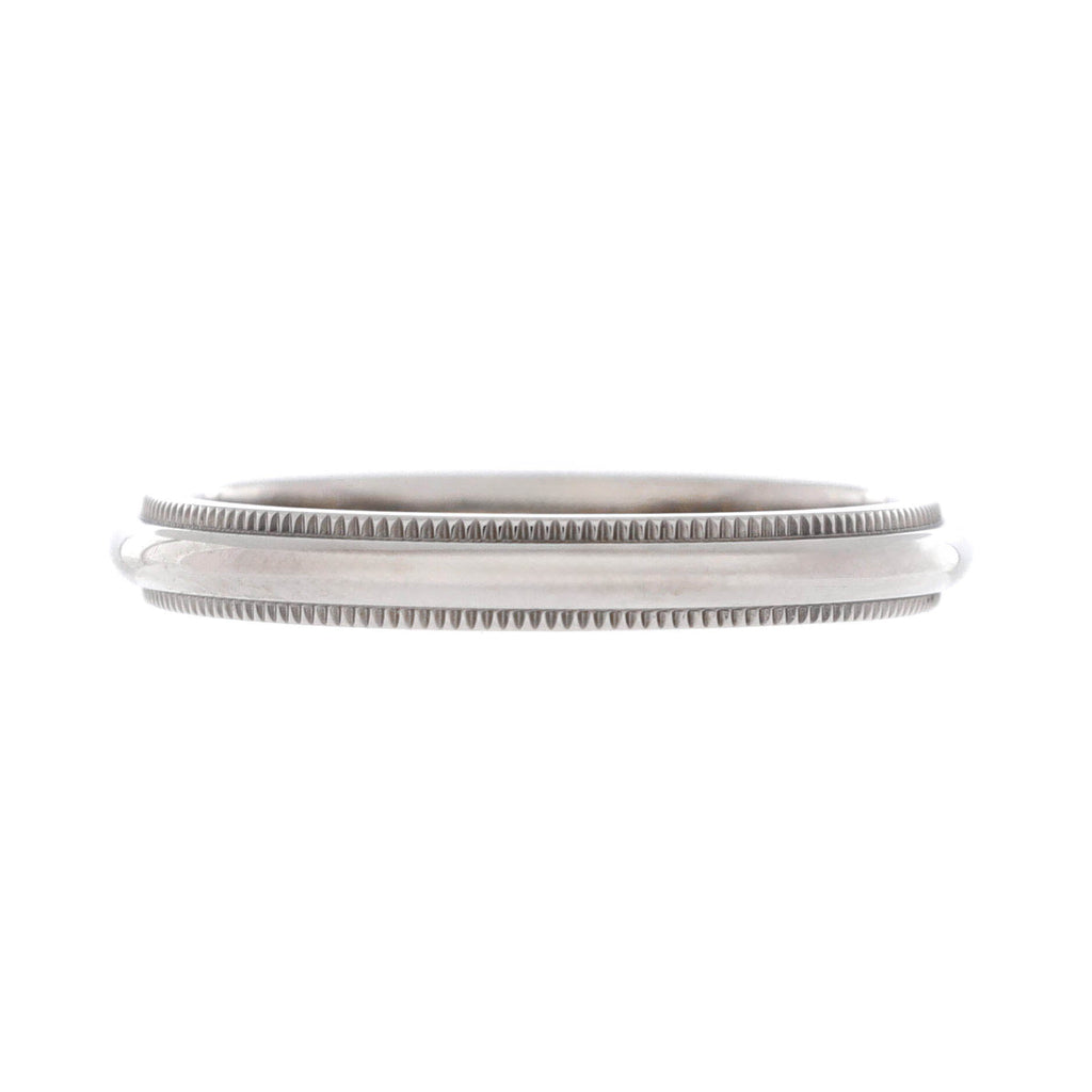 Classic Milgrain Band Ring Platinum 3mm