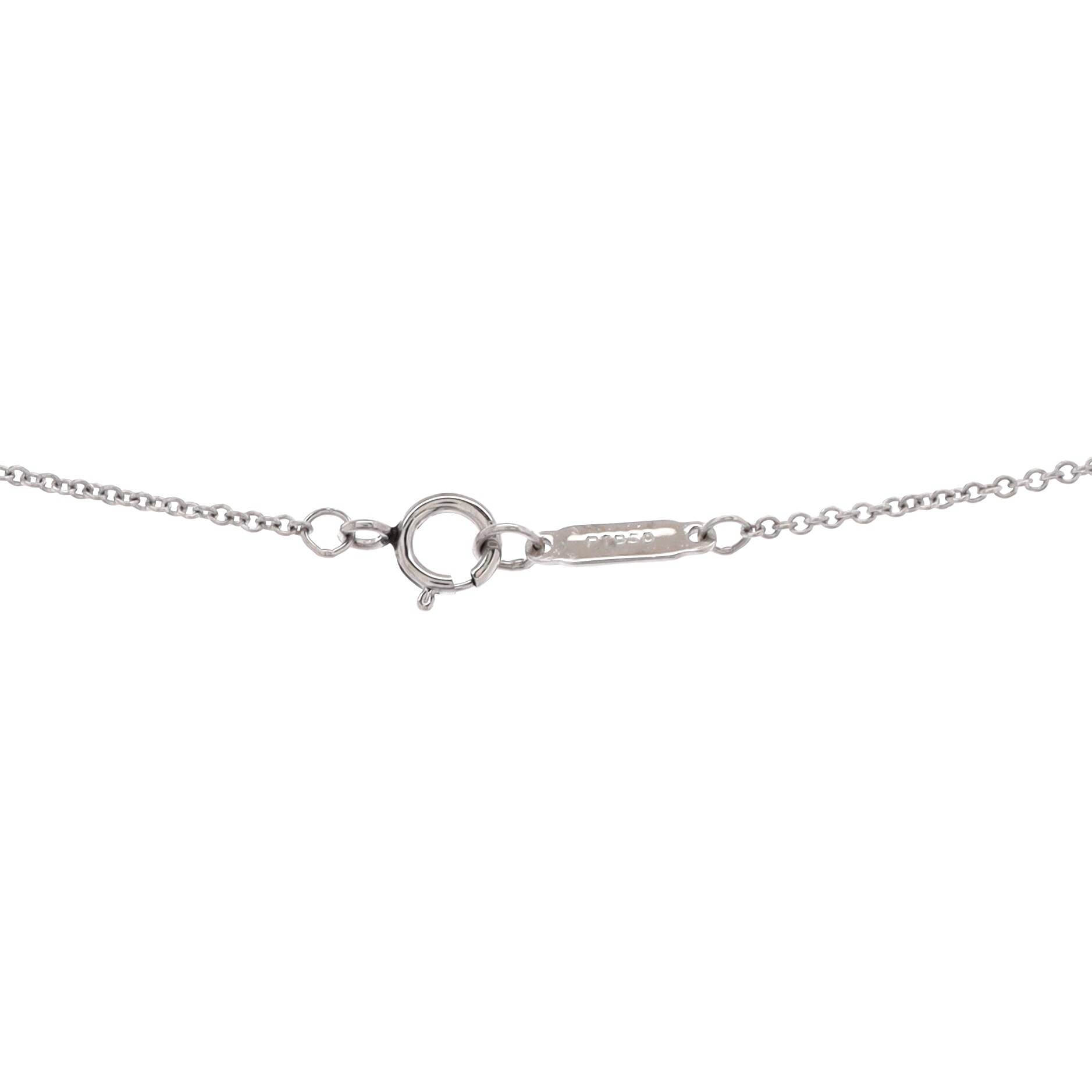 Victoria Pendant Necklace Platinum with Diamonds Medium