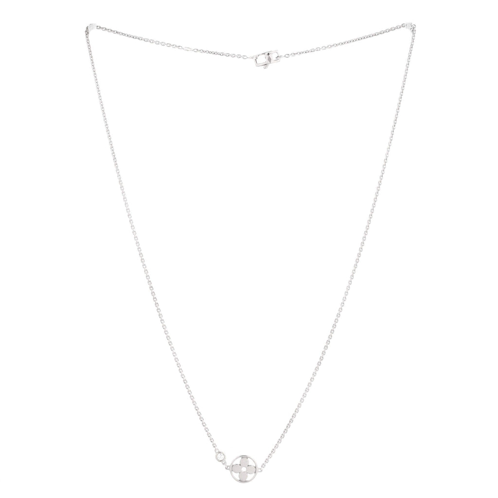 Idylle Blossom Necklace 18K White Gold with Diamond