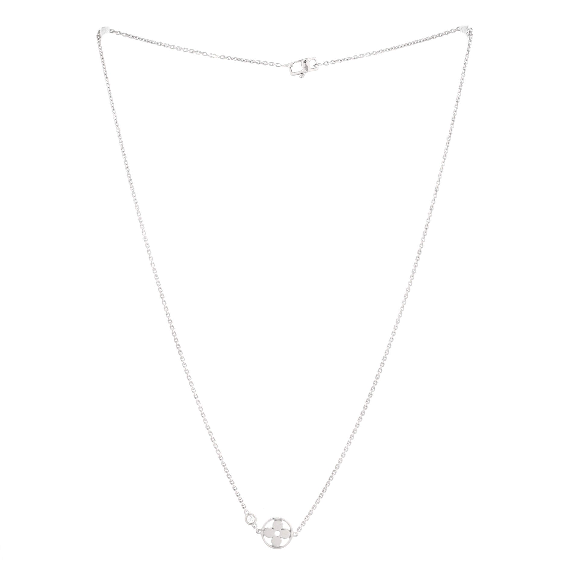 Idylle Blossom Necklace 18K White Gold with Diamond