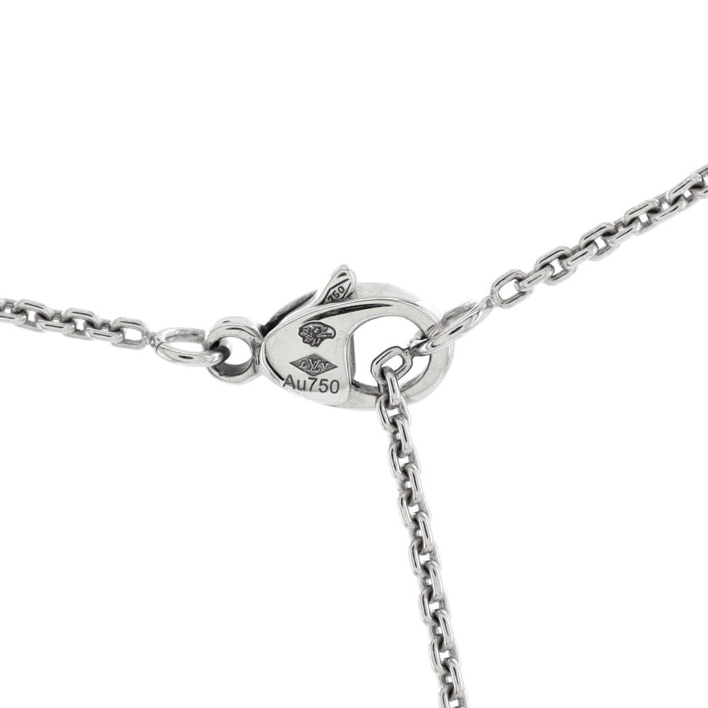 Idylle Blossom LV Pendant Necklace 18K White Gold with Diamond
