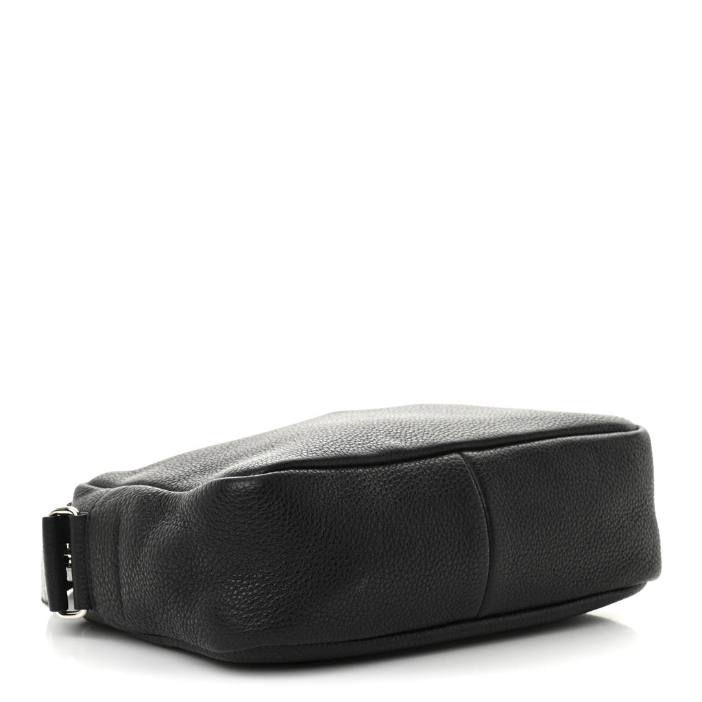 Vitello Daino Camera Crossbody Black