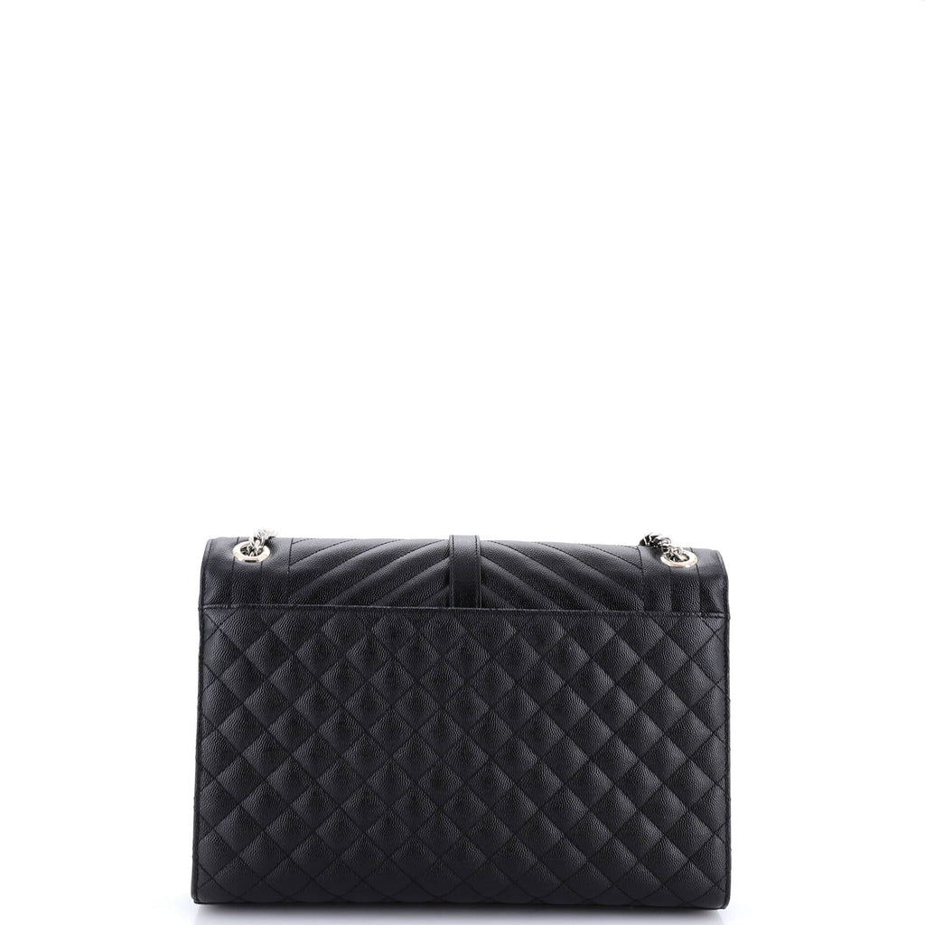 Classic Monogram Envelope Satchel Mixed Matelasse Leather Large