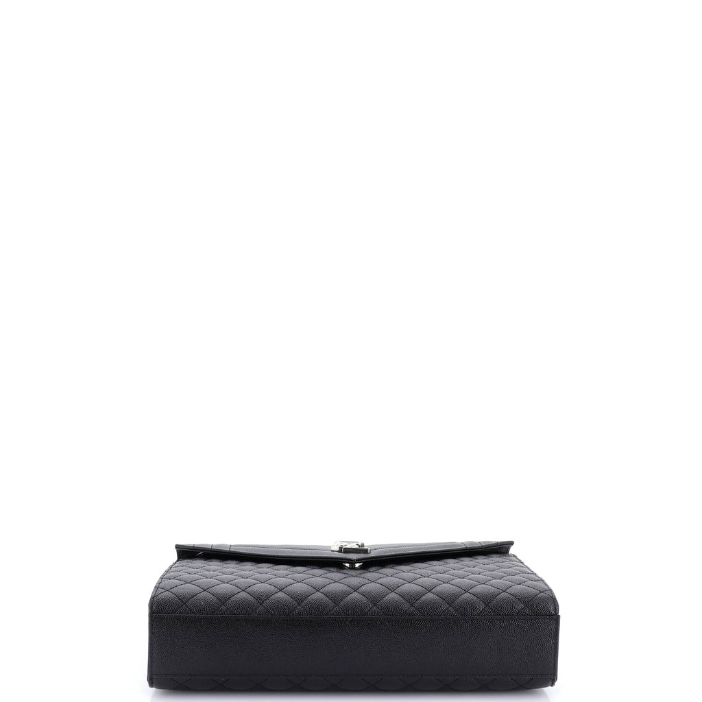 Classic Monogram Envelope Satchel Mixed Matelasse Leather Large