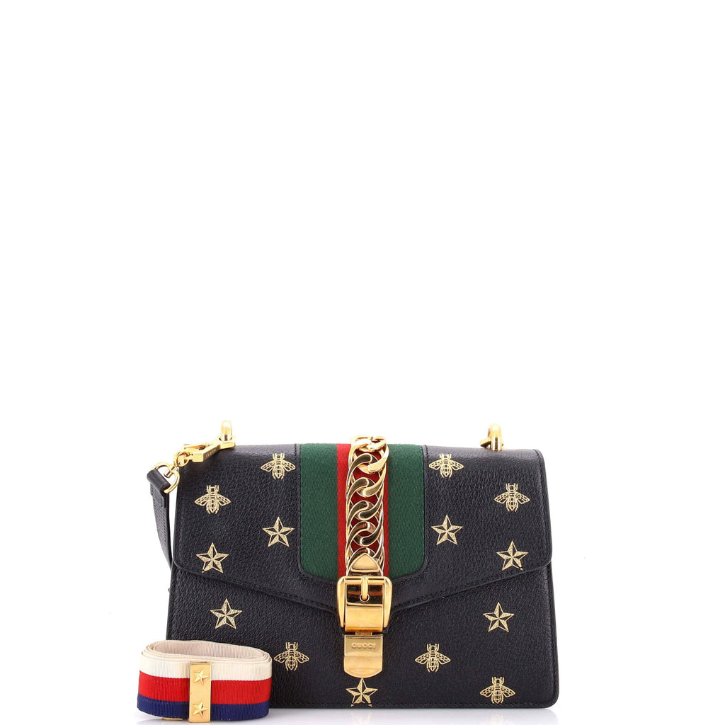 Sylvie Shoulder Bag Printed Leather Small