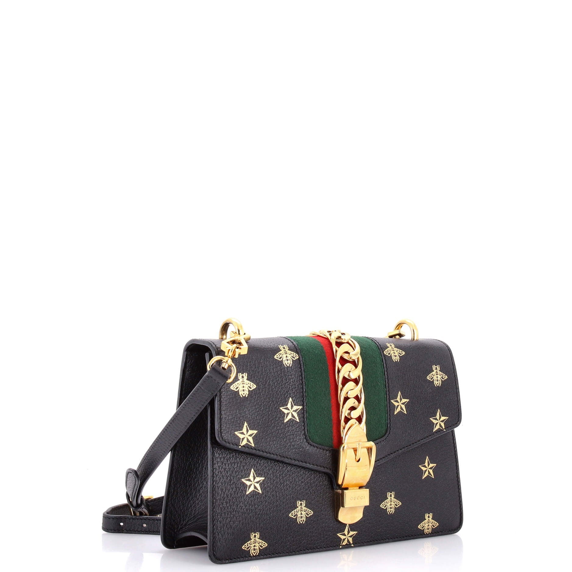Sylvie Shoulder Bag Printed Leather Small