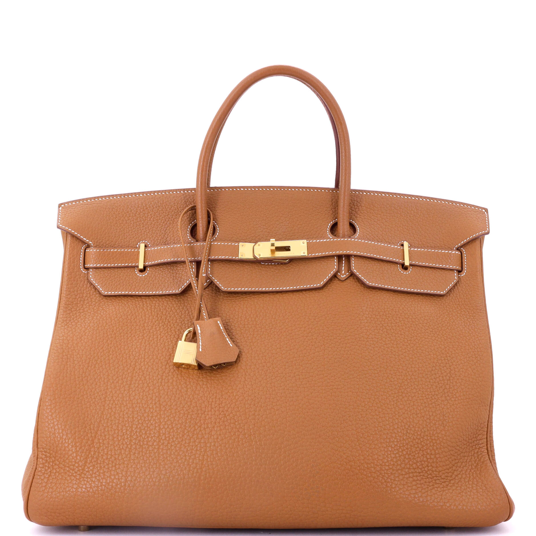 Birkin Handbag Gold Fjord with Gold Hardware 40