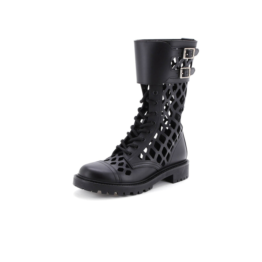 Women's D-Trap Cut-Out Ankle Boots Leather