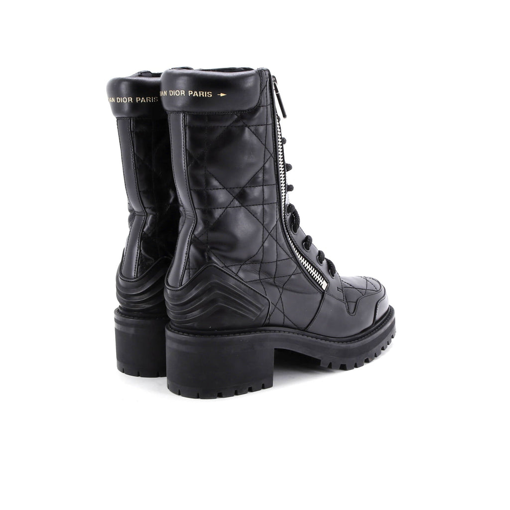 Women's D-Unit Combat Boots Cannage Quilt Leather