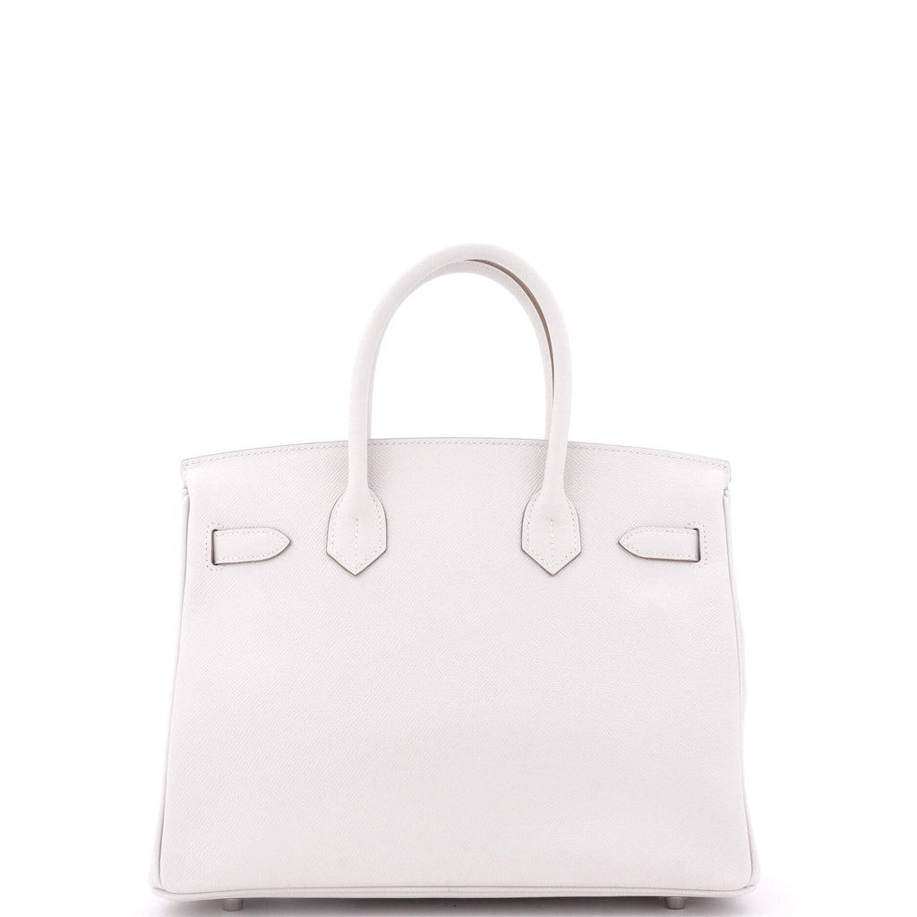 Birkin Handbag Light Epsom with Palladium Hardware 30