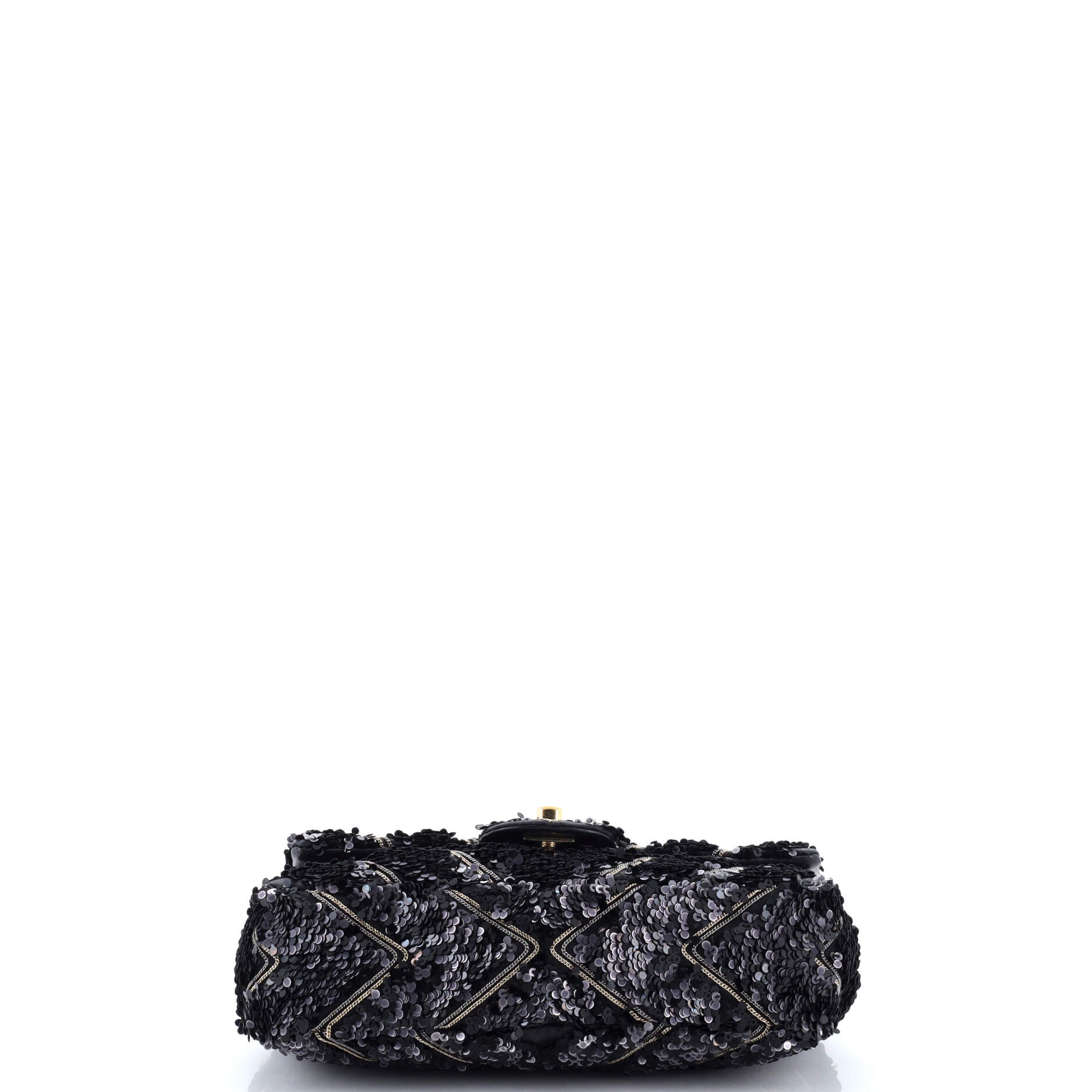 CC Flap Bag Chevron Sequins Mini