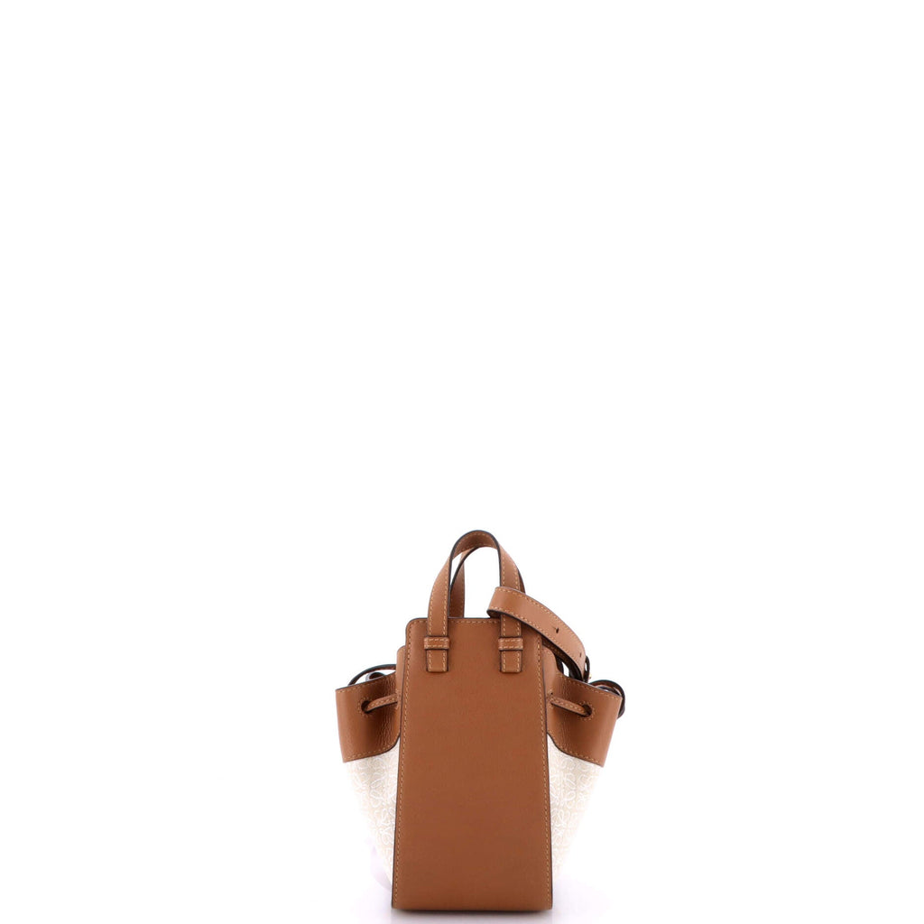 Hammock Bag Leather and Anagram Jacquard Mini