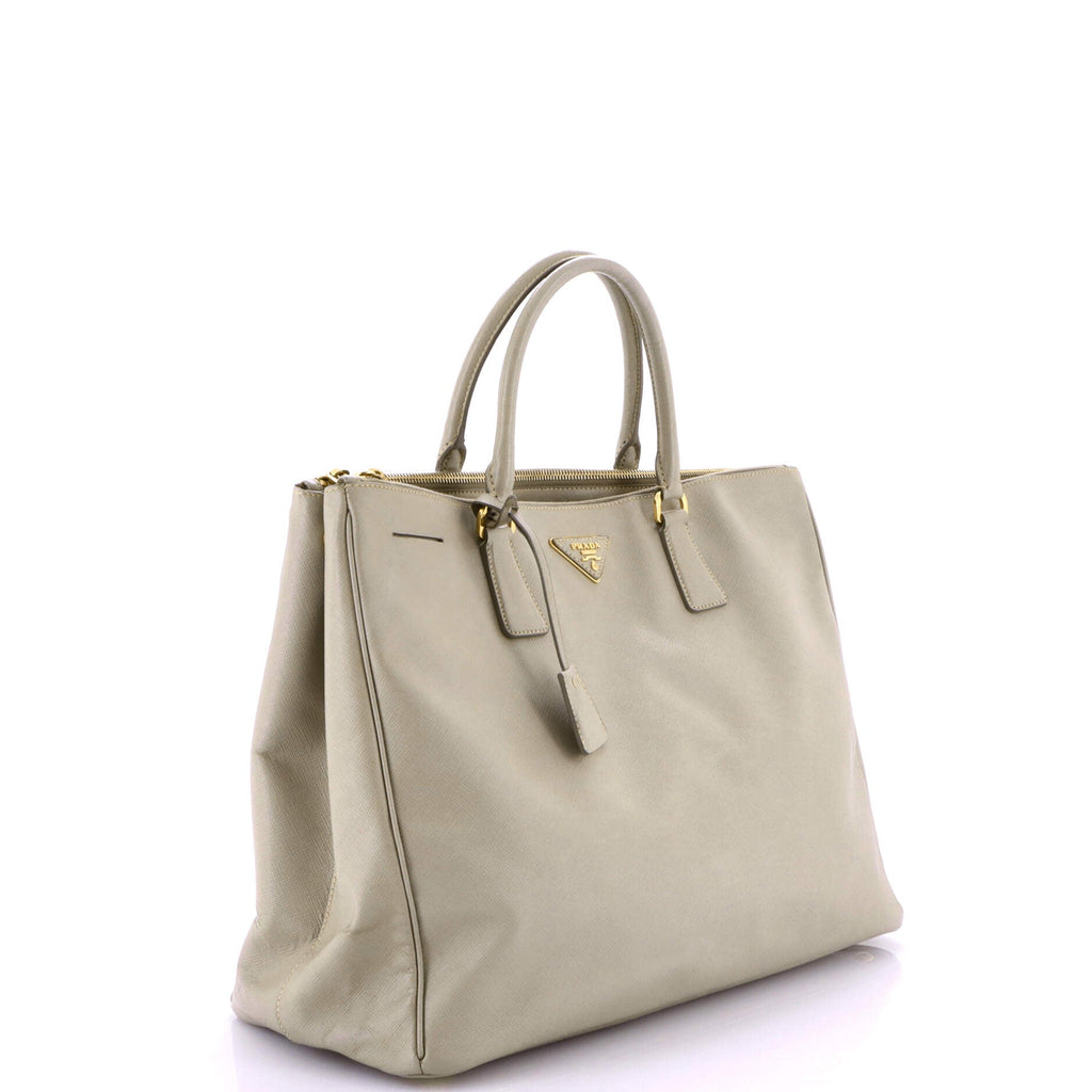 Double Zip Lux Tote Saffiano Leather XL