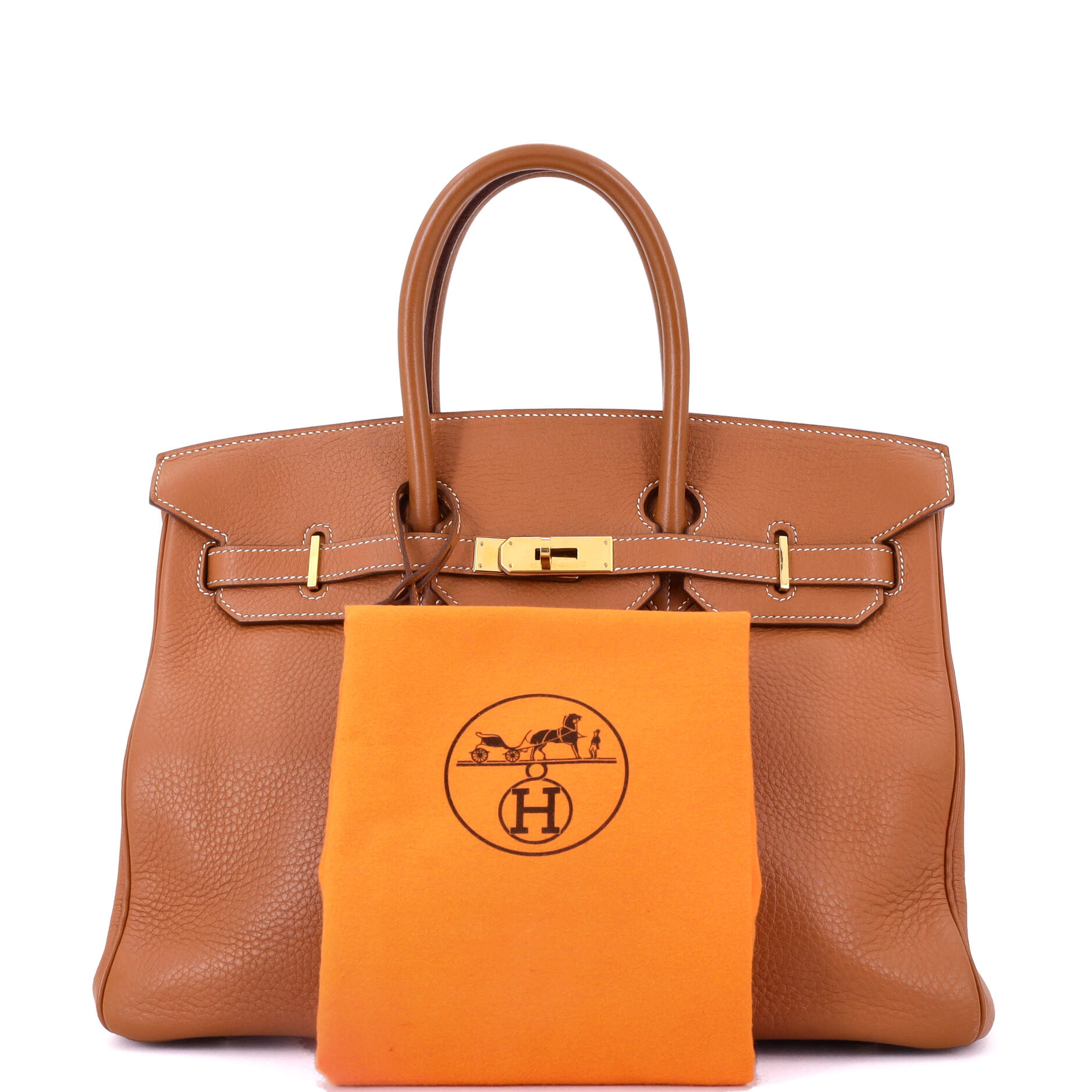 Birkin Handbag Etrusque Clemence with Gold Hardware 35