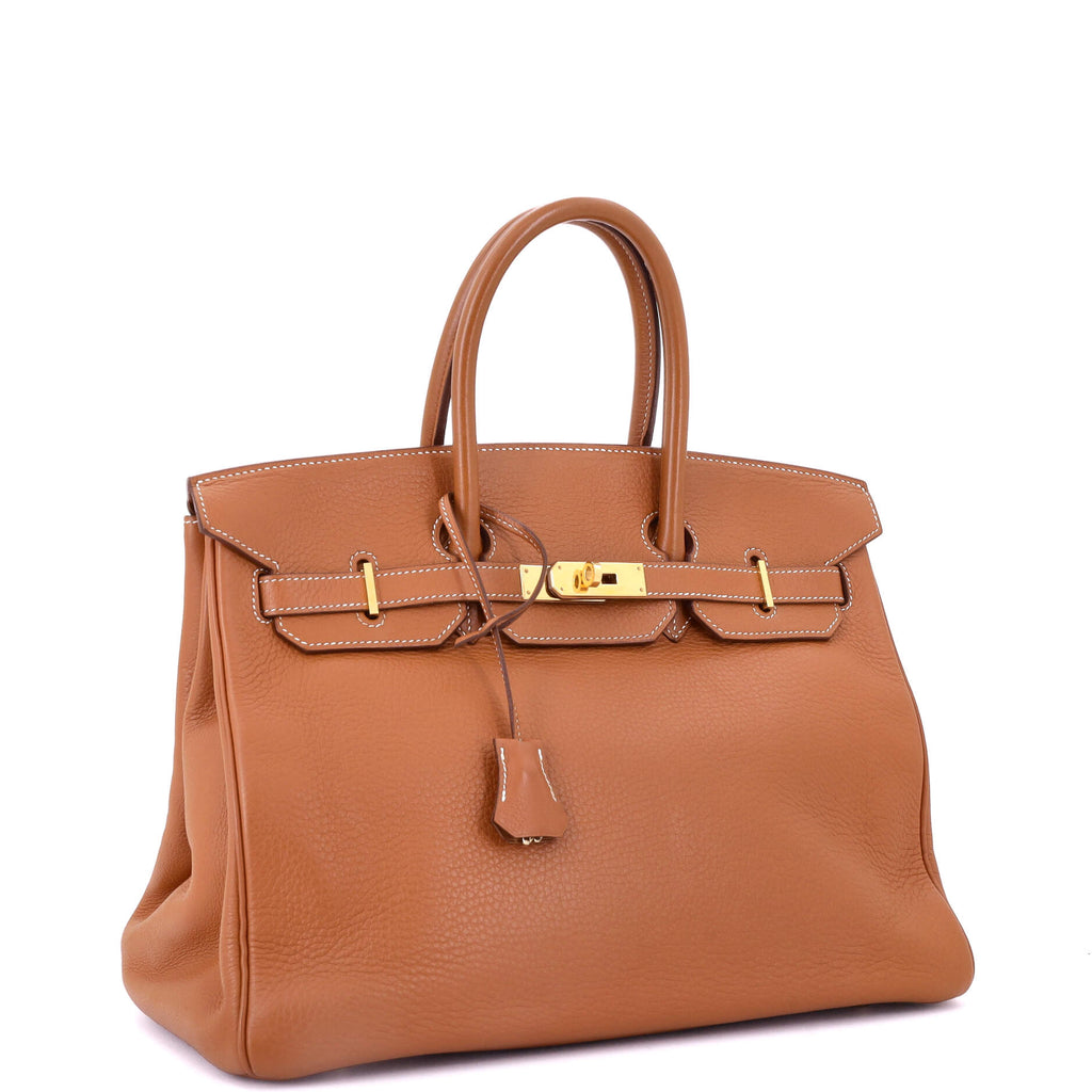 Birkin Handbag Etrusque Clemence with Gold Hardware 35
