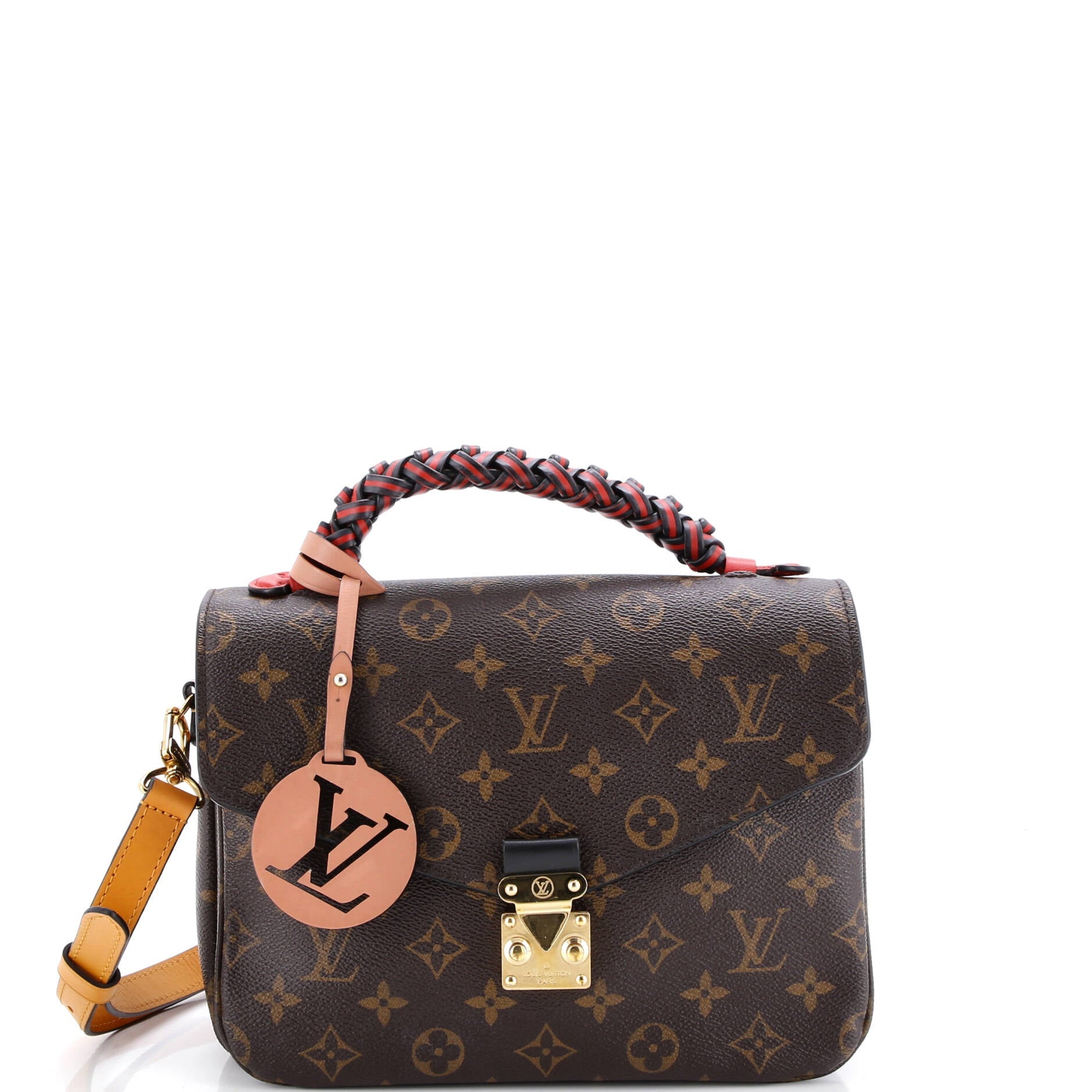 Braided Handle Pochette Metis Monogram Canvas with Leather