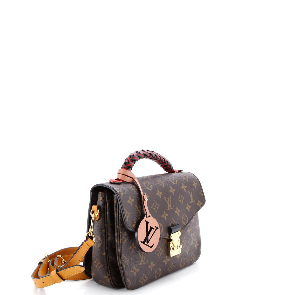 Braided Handle Pochette Metis Monogram Canvas with Leather