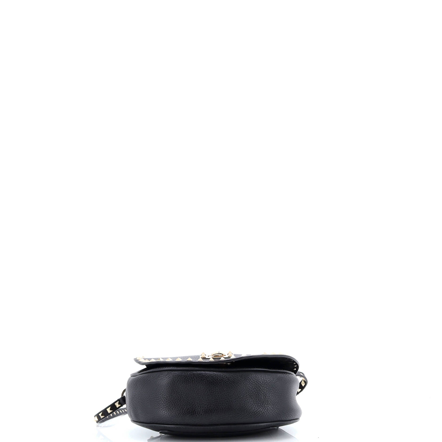 Rockstud Flip Lock Saddle Bag Leather Small