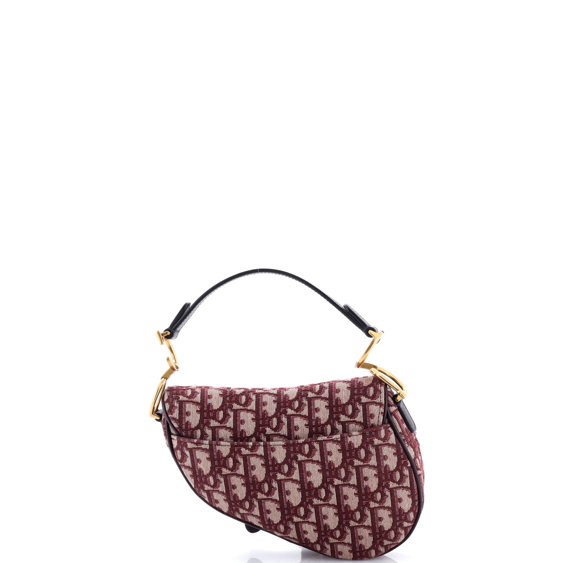 Saddle Handbag with Strap Oblique Canvas Mini