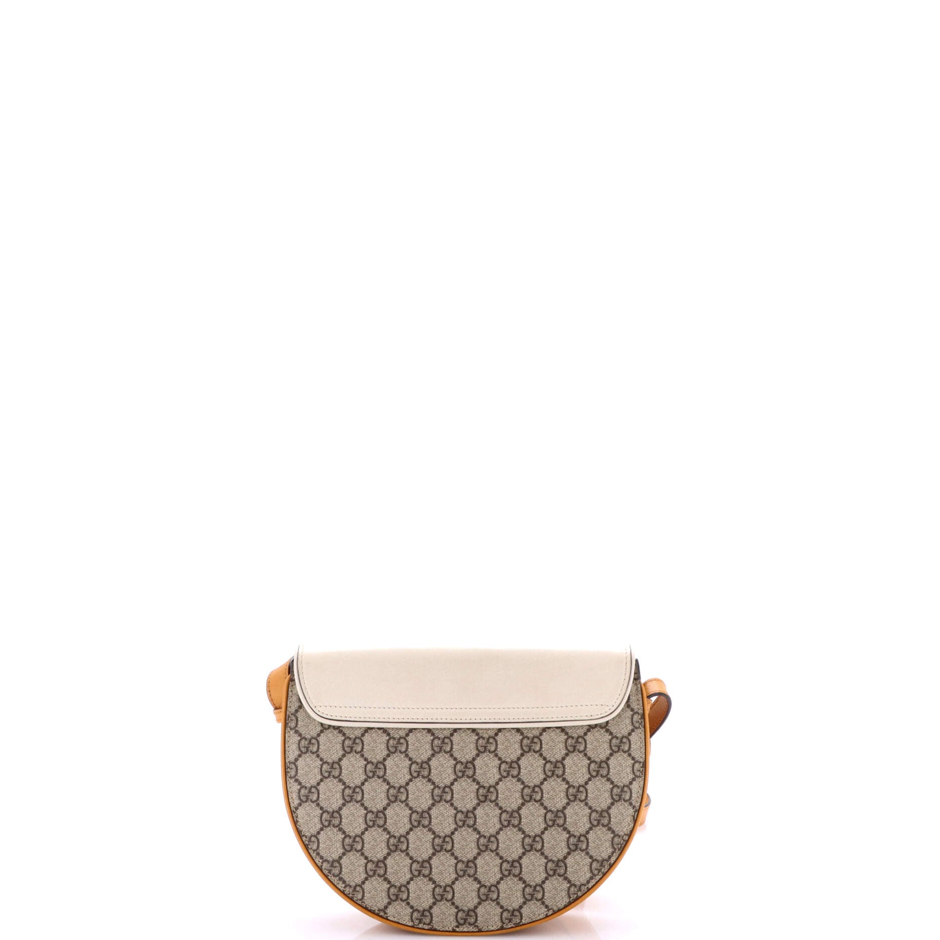 Padlock Saddle Shoulder Bag GG Coated Canvas and Leather Small