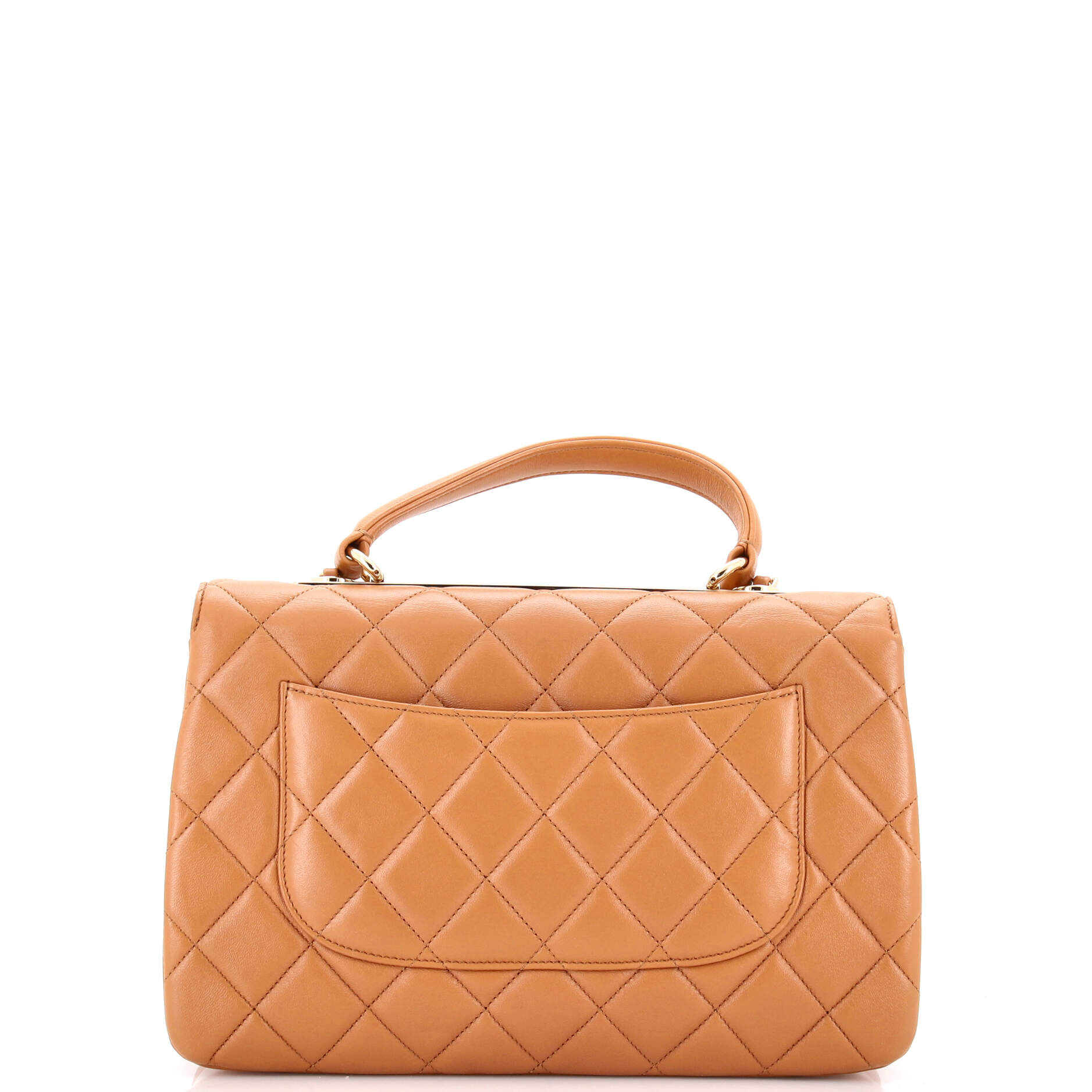 Trendy CC Top Handle Bag Quilted Lambskin Medium
