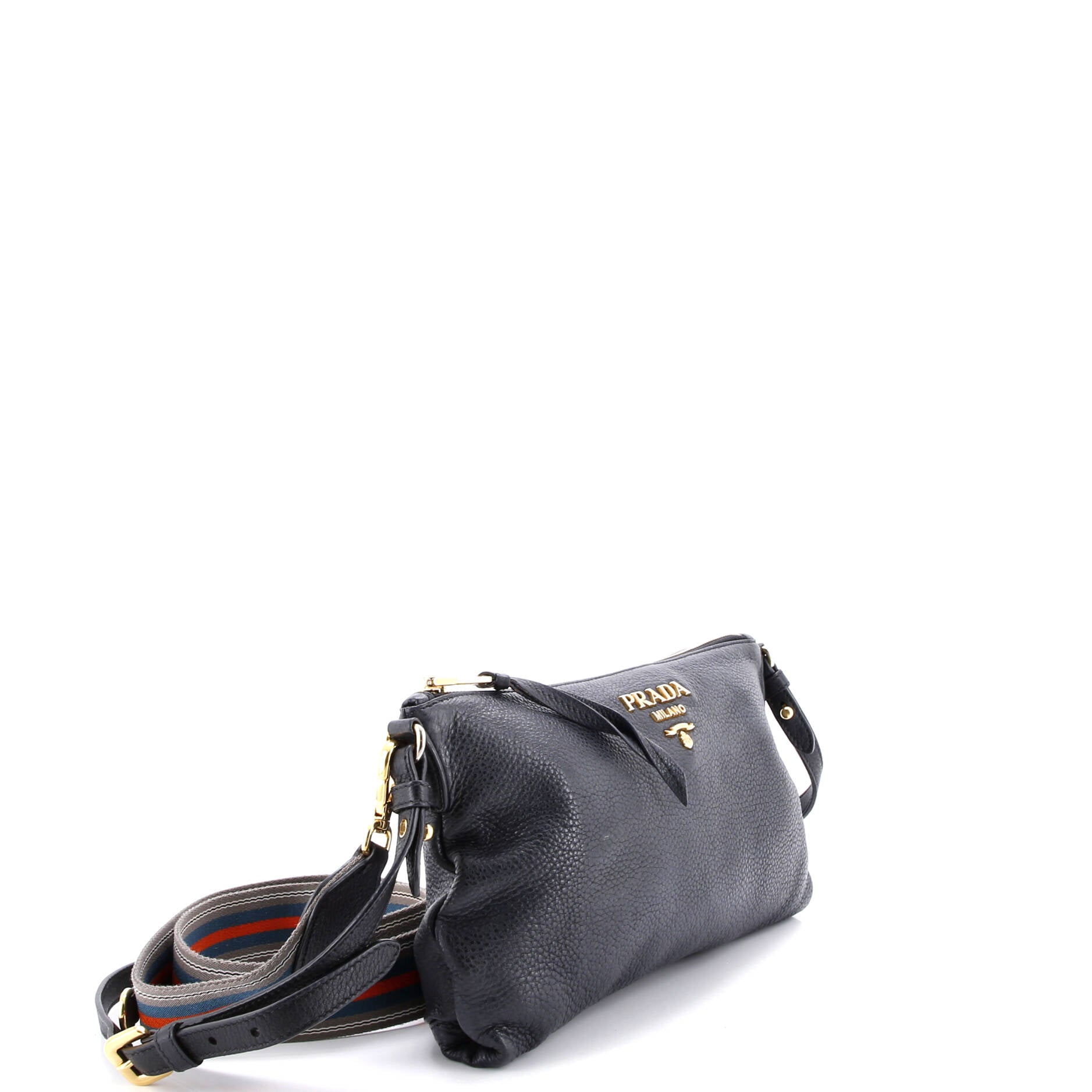 Dual Strap Flat Crossbody Bag Vitello Daino Medium