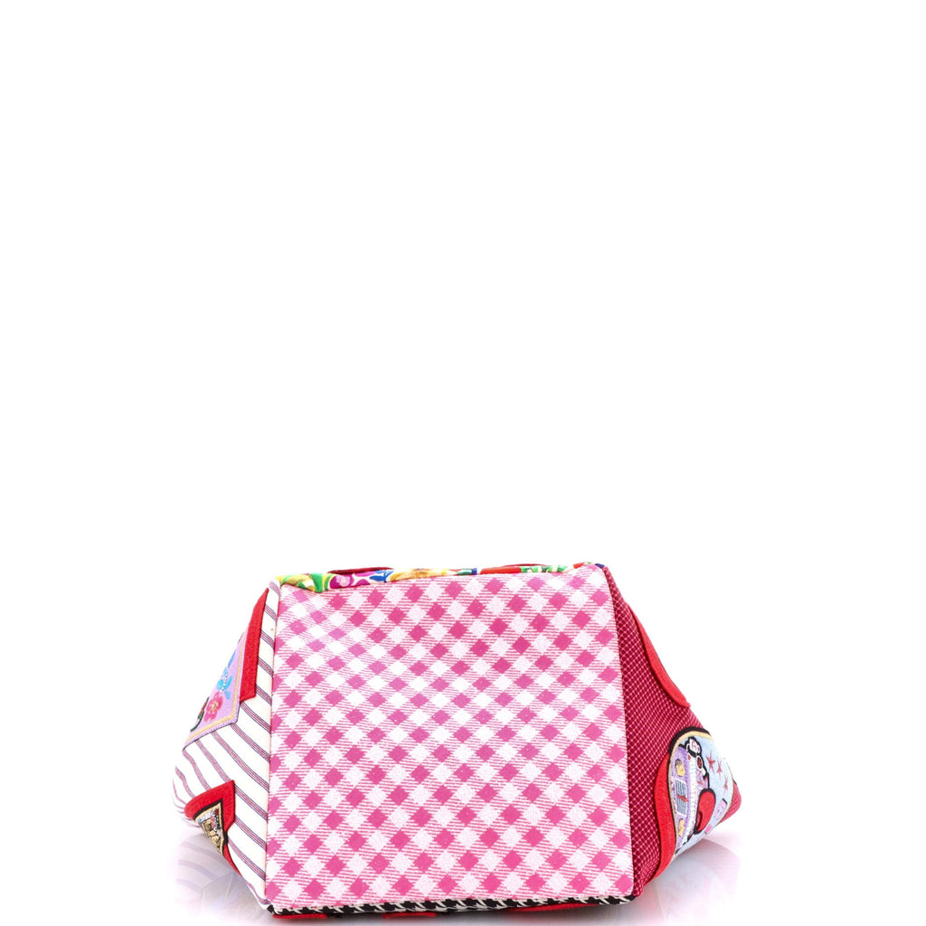 Caracaba Tote Embellished Canvas with Leather Small