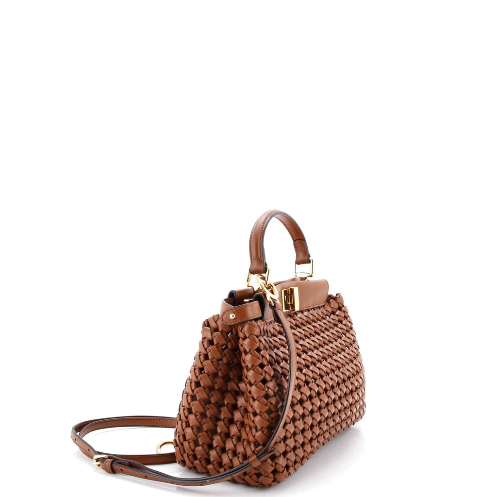 Peekaboo Bag Braided Leather Mini