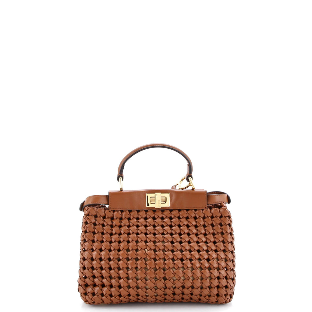 Peekaboo Bag Braided Leather Mini