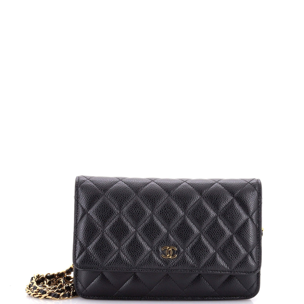 Wallet on Chain Quilted Caviar