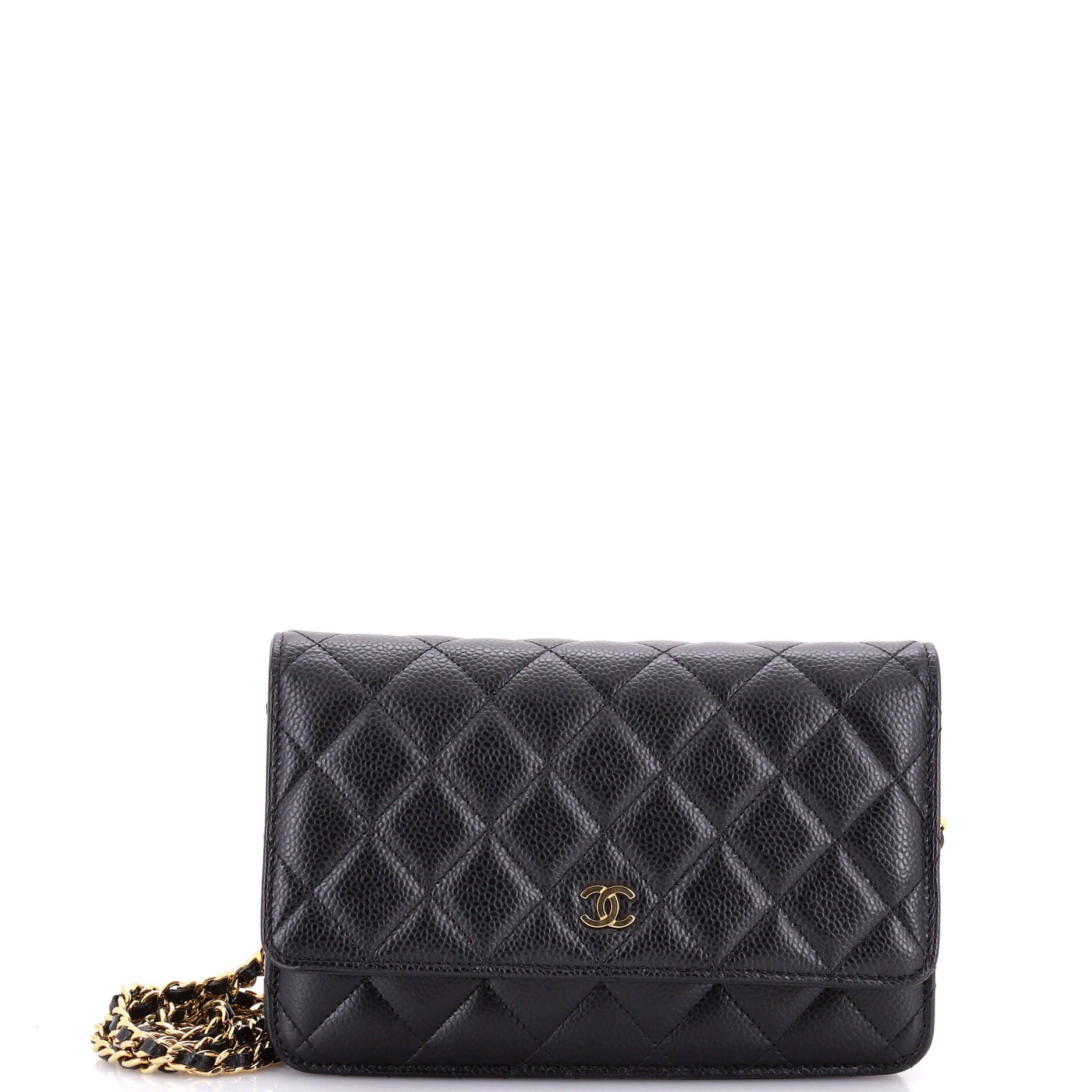 Wallet on Chain Quilted Caviar