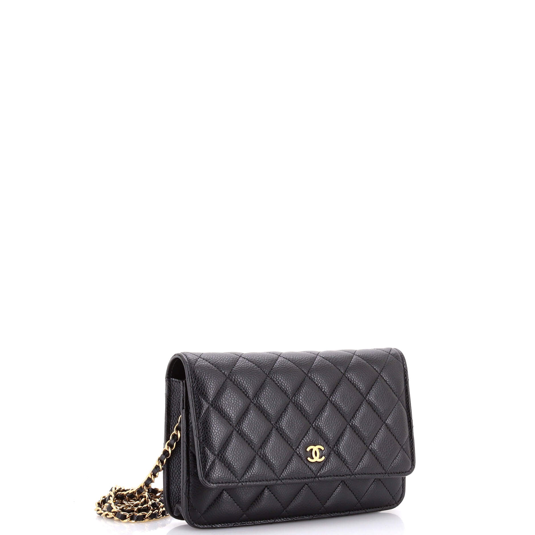 Wallet on Chain Quilted Caviar